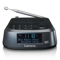 Lenco CR-605BK despertador Reloj despertador digital Negro