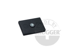 Magnetsystem 43x31x6.9mm aus NdFeB, Gummimantel schwarz, mit Innengewinde, rechteckig