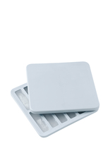 FREEZE-IT Eiswürfelbox mit Deckel light blau, Maße: 190 x 190 x 50 mm In den