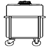 Stahlgestell Fahrgestell Podest TL3 für Aricon-Dosierbehälter, verzinkt, 1000 Liter