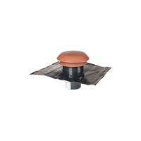 Chapeau de toiture plastique design, D raccordement 150/160 mm, couleur tuile (876002)