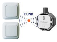 SmartHome Funk Schalter Set - Funk-Einbauschalter + 2 x Funk-Wandschalter