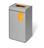 Durable 55L Plastic Waste Bin | Sheet Steel Recycling Separation Bin | DURASORT