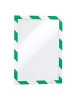 Durable DURAFRAME� Security Self-Adhesive Frame - A4 - Green/White - Pack of 2