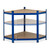 Relaxdays Eck Schwerlastregal, verzinkt, Traglast 875 kg, 181x128x92 cm, 5 Böden, zum Stecken, Stahl Eckregal, blau