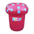 Mushroom Litter Bin - 90 Litre - with Spots and Litter Letters - Red (10-14 working days) - Galvanised Steel Liner