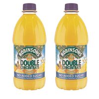 Robinsons Double Concentrate No Added Sugar Orange Squash 1.75 Litre (Pack 2)