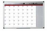 Bi-Office Magnetic Month Planner Alu Frame 900x600 mm