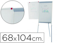 Pizarra Blanca Rocada con Tripode para Conferencias Magnetica Lacada Brazo Extensible 68X104 cm Altura