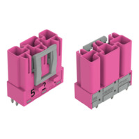 Stecker, 3-polig, Federklemmanschluss, pink, 770-893/081-000