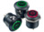 Drucktaster, 1-polig, schwarz, beleuchtet (rot/grün), 0,2 A/12 V, Einbau-Ø 24.2