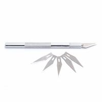 Scalpel / knife for cutting, Package including: 1*handle, 1*built-in no.11 blade, 10*extra blades Utility Knives