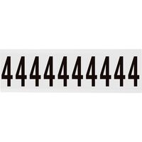 Identical numbers and letters on one card for indoor use 22.00 mm x 57.00 mm NL-W225-4, Black, White, Rectangle, Permanent, Black onSelf Adhesive Labels