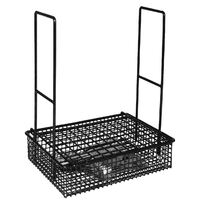 Vogue Wire Rinsing Basket in Black for High Temperature Sinks 80mm High