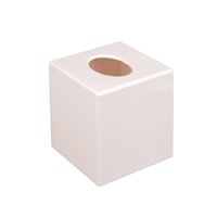 Bolero Tissue Holder in White - ABS Hygienic & Square Shaped - 132 x 120 x 120mm