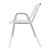 Bolero Stacking Chairs Arched Arms in Silver Aluminium - Pack of 4