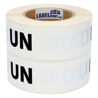 Gefahrgutetiketten 150 x 50 mm, UN (Handbeschriftung), Polyethylen schwarz weiß, 1.000 Gefahrgutaufkleber