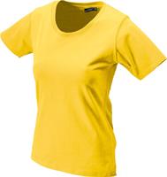 Damen-T-Shirt Basic-T, tailliert, Gr. 2XL,gelb