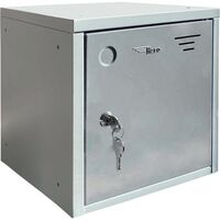 Cube lockers - 450 x 450 x 450mm, light grey doors