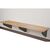Classic aero wall mounted cantilever changing room bench, 2500mm wide, black brackets