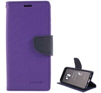 MERCURY Fancy Diary tok álló, bőr hatású (FLIP, oldalra nyíló, bankkártya tartó, asztali tartó funkció) LILA [Samsung Galaxy S9 (SM-G960)]
