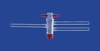 Two-way stopcocks with PTFE plug borosilicate glass 3.3 NS 18.8
