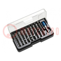 Kit: screwdriver bits; 25mm; Mounting: 1/4" (C6,3mm); plastic box