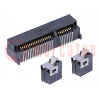 Connector: PCI Express mini; horizontal; SMT; gold-plated; PIN: 52