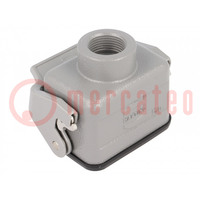 Enclosure: for Han connectors; Han; size 6B; for cable; straight