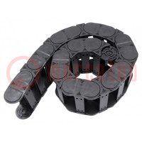 Cable chain; E4.32; Bend.rad: 75mm; L: 1008mm; open on both sides