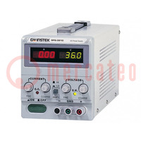 Power supply: laboratory; switched-mode,single-channel; 0÷36VDC