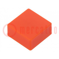 Button; push-in; none; 5.5mm; -25÷70°C; square; orange
