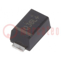Diode: Schottky rectifying; SMD; 60V; 3A; SOD123F; reel,tape