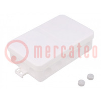Enclosure: junction box; X: 85mm; Y: 130mm; Z: 37mm; IP55; white