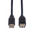 ROLINE USB 2.0 Cable, A - A, M/F, black, 1.8 m