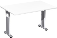 Oxford-Anbau-Schreibtisch in Weiß-Dekor, zweiseitig verkürzter Fuß HxBxT 720 x 1200 x 800 mm | TP0407-02