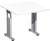 Oxford-Anbau-Schreibtisch in Weiß-Dekor, zweiseitig verkürzter Fuß HxBxT 680-820 x 800 x 800 mm | TP0419-02