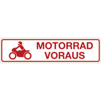 SafetyMarking Motorrad voraus, Magnetfolie, Größe (BxH): 50,0 x 12,5 cm