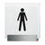 Clear Toilettenschild, Größe (BxH): 14,0 x 14,0 cm Version: 01 - Mann