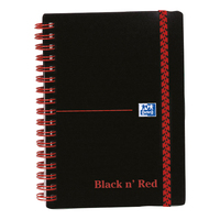 Black n Red Notebook A6W/bnd PP Elastic