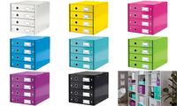LEITZ Schubladenbox Click & Store WOW, 4 Schübe, pink (80604923)