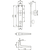 Skizze zu Europa hosszúpajzsos WC kilincsgarnitúra, 90 mm, újezüst eloxált