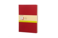 MOLESKINE CAHIER JOURNAL, 3-SET BLOC-NOTES ROUGE (978-88-6293-109-0)