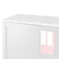 Afwerkingsplaat B 120 x D 43 cm wit voor rolluikkast