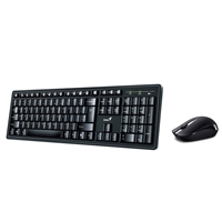 Genius KM-8200 Wireless Smart Keyboard and Mouse Combo Set Customizable Function Keys Multimedia Full Size UK Layout and Optical Sensor Mouse 1000dpi designed for Home or Office