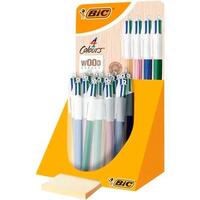BIC BOLÍGRAFO 4 COLORES WOOD EFFECT EXPOSITOR 30 C/SURTIDOS