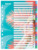 Register Colour'Breeze, A4, PP, blanko,20-teilig, transparent mit farbigen Taben