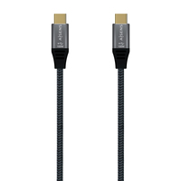 AISENS – USB 3.2 Gen2x2 Aluminum Cable 20Gbps 8K@30Hz 5A 100W E-Mark, Type USB-C/M-USB-C/M, Grey, 1.5 m