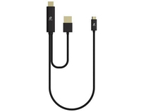 Espresso Displays EC0011 video kabel adapter 1 m HDMI + USB Type-A USB Type-C Zwart