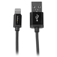 StarTech.com Cable Lightning a USB de 1m - Cable Cargador para iPhone / iPad / iPod - Cable de Carga Rápida - Certificación MFi de Apple - Negro